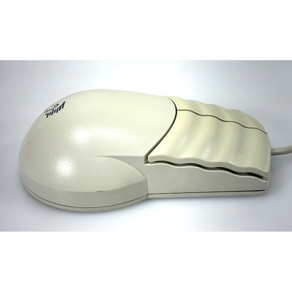 Vintage Packard Bell #MUSBJL Off-White Mechanical Ball Wired Mouse Tested - Picture 4 of 10